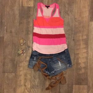 Forever 21 multicolored pink tank top
